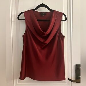 J Crew Satin Sleeveless Cowlneck Top